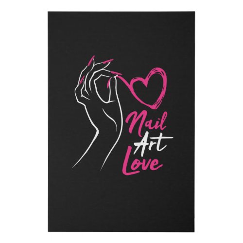 Nail Art Love Fingernail Manicure Faux Canvas Print