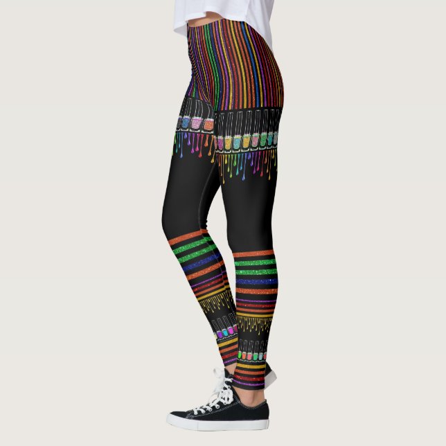 Nail Art Manicure Pop Fashion Leggings 3 (Left)