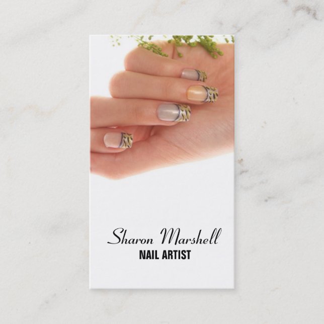 Nail Art Nail Artist Manicurist Beauty Salon Business Card (Front)