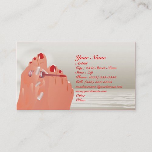 Nail Art Salon Business Card