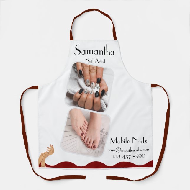 Nail Art Technician/Manicurist editable Apron (Front)