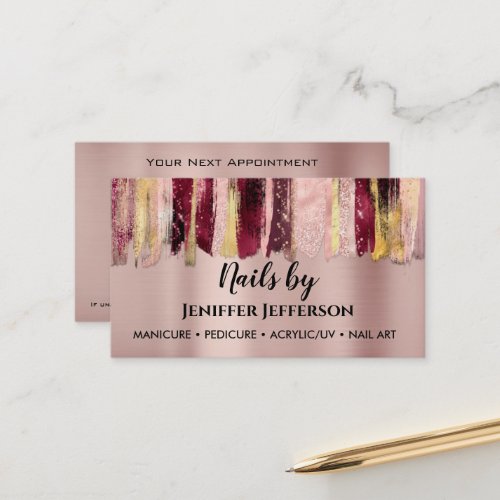 NAIL ARTIST appointment Business Card