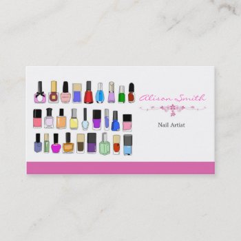 Nail Artist Business Card by KeyholeDesign at Zazzle
