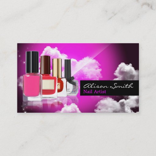 Customizable Nail artist business card templates