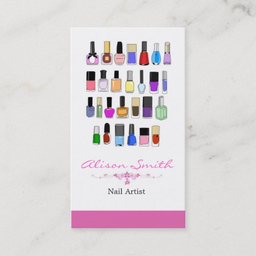 Nail artist business card