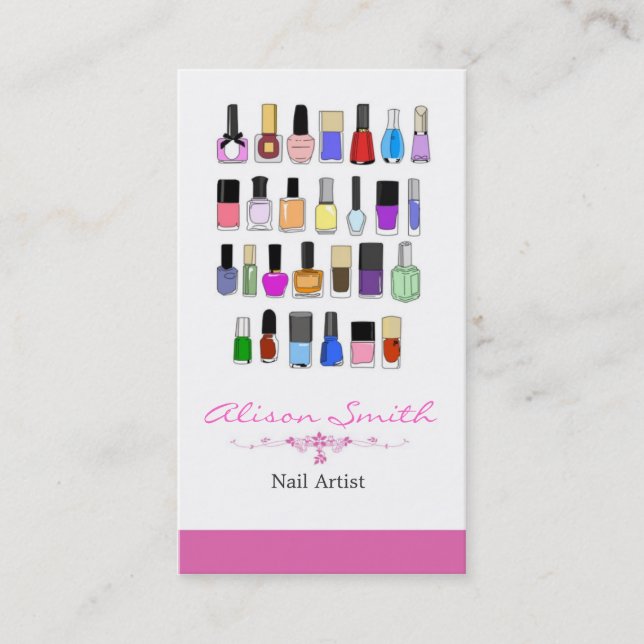 Nail artist business card (Front)