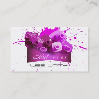 Nail Artist Business Card by KeyholeDesign at Zazzle