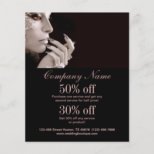 nail artist business personalized flyer (Front)