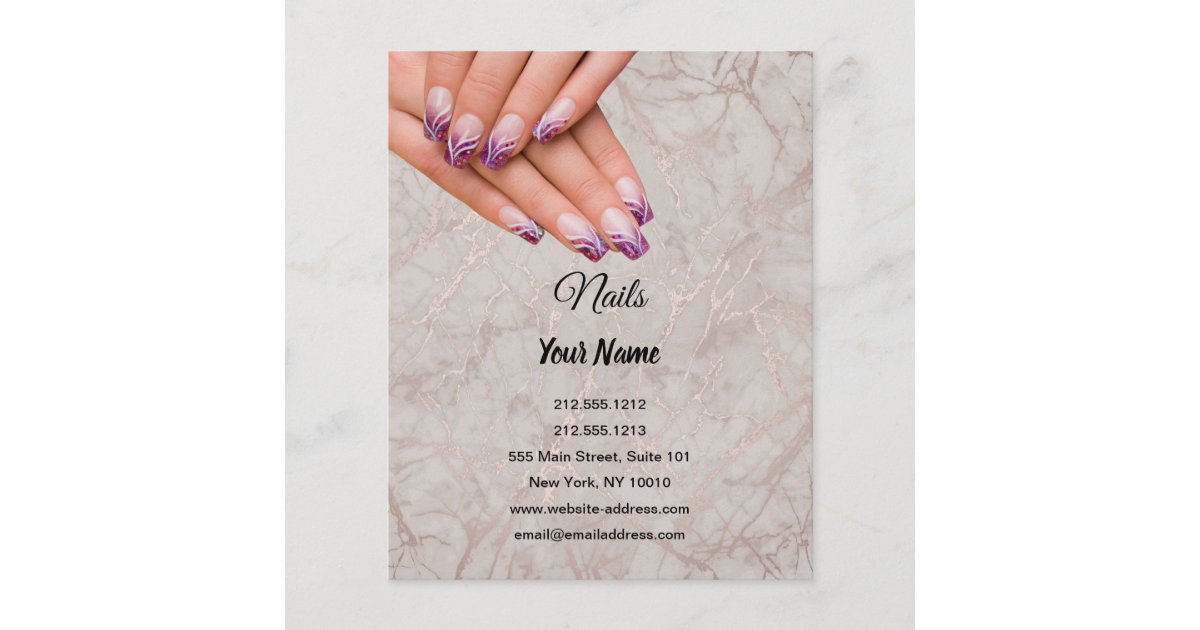 Nail Artist Business Personalized Flyer Zazzle