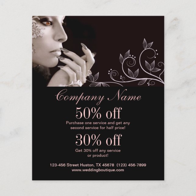 nail artist business personalized flyer (Front)