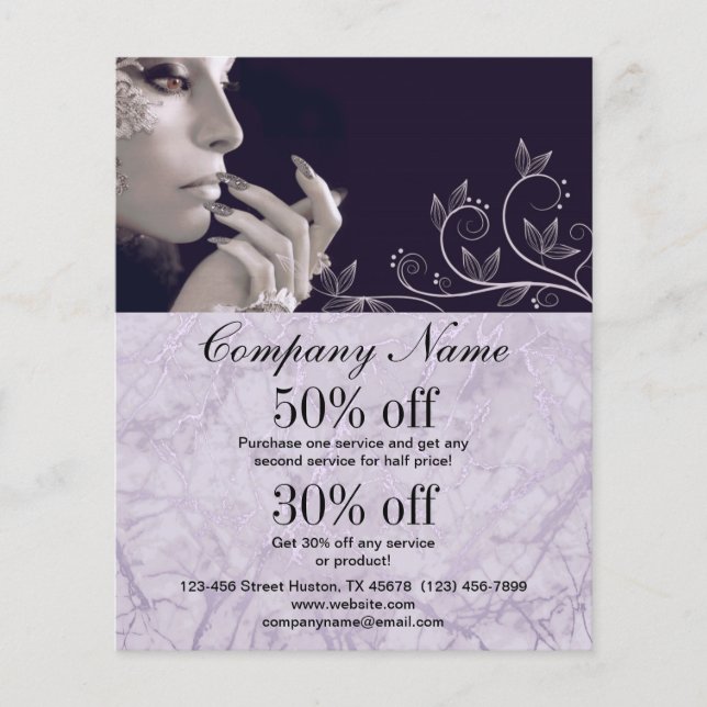 nail artist business personalized flyer (Front)