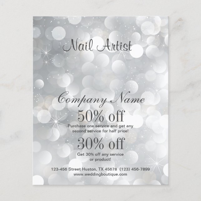 nail artist business personalized flyer (Front)