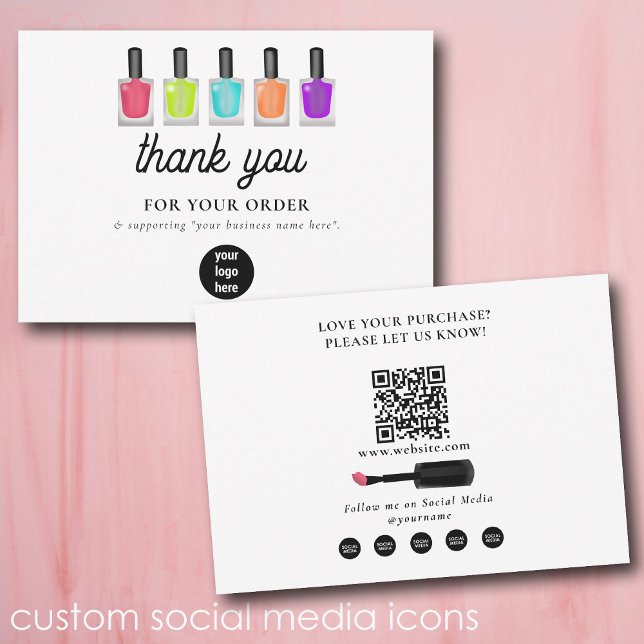Nail Artist Business Thank You Logo Social Media (Nail Artist Business Thank You Logo Social Media)