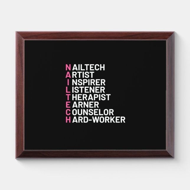 Nail Artist Inspirer Award Plaque (Horizontal)