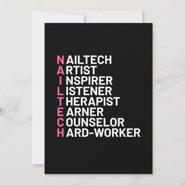 Nail Artist Inspirer Invitation (Front)