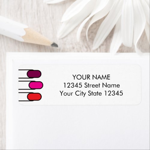 Nail artist logo custom return address labels