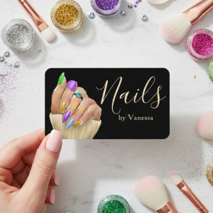 Nail Artist & Manicurist Modern Salon Style Business Card