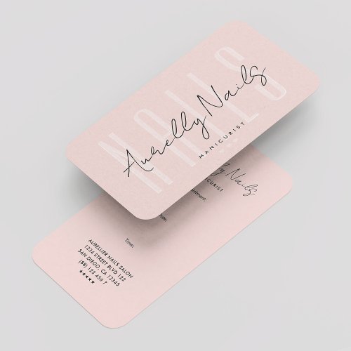Nail Artist Manicurist Pink Modern Appointment Business Card