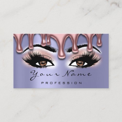 Nail Artist Nails Lash Makeup Pink Smoky Blue Brow Business Card