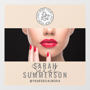 Nail Artist Salon Logo Social Media Window Cling