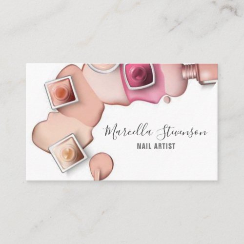 Nail Artist Salon Polish Modern Business Card