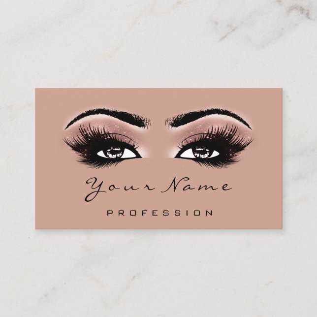 Nail Artist Studio Drips Rose Lashes Makeup Brows Business Card (Front)
