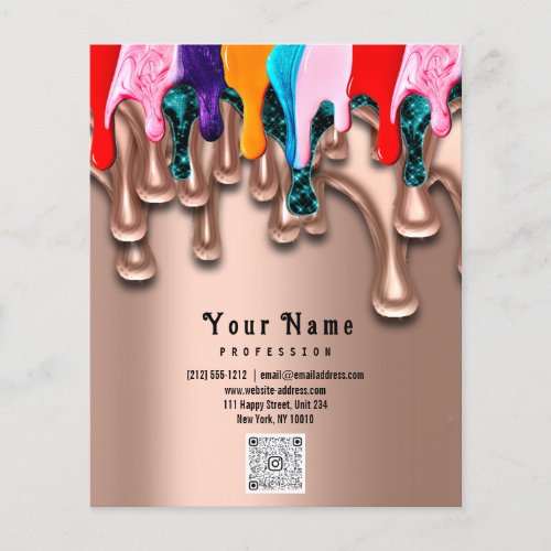 Nail Artist Studio Drips Rose Wax Epilation Prices Flyer