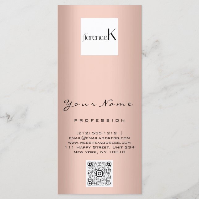 Nail Artist Studio Drips Rose Wax Epilation Prices Menu (Front)