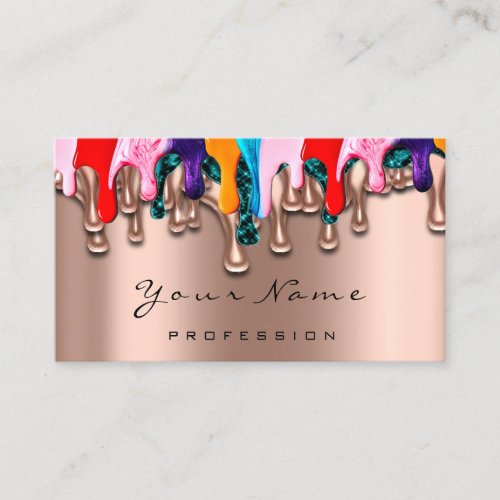 Nail Artist Studio Drips Rose Wax Epilation Social Business Card