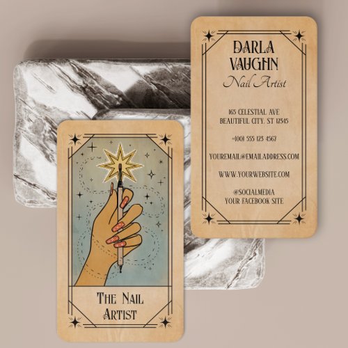 Nail Artist Tarot Card Illustration Star