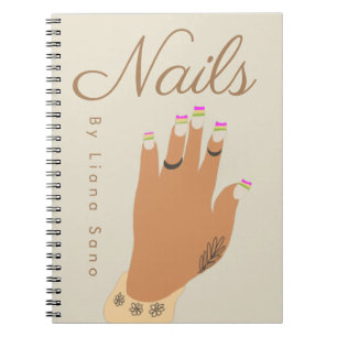Nail Artist Tattoo Hand Illustration Notebook