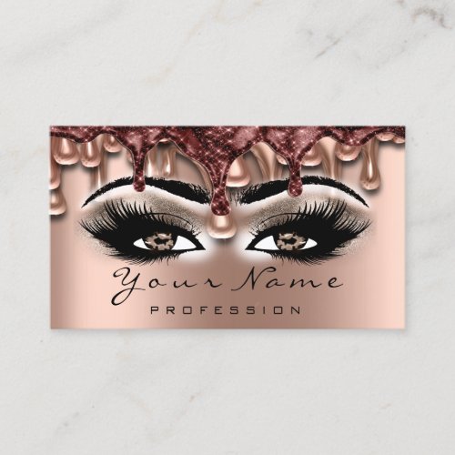 Nail Artist Wax Drips Rose Lash Makeup Skinny Brow Business Card