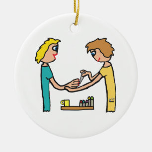 Nail Bar Salon Technician Ceramic Ornament