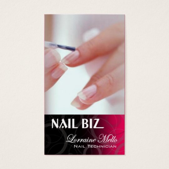 Nail Biz - Manicure Pedicure Spa Nail Technician Business Card