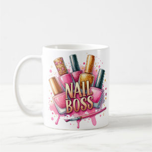 Nail boss manicurist finger nail polish manicure coffee mug