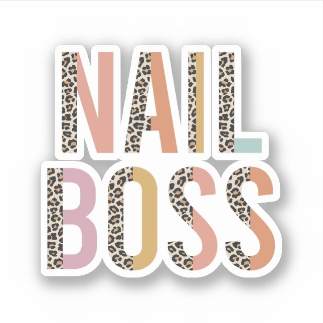 Nail Boss, Nail Tech, Nail Technician, Cosmetology Sticker (Front)