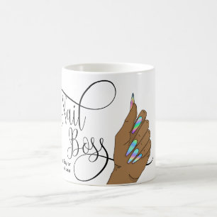 Nail Boss, nail Technician, holographic nails Coffee Mug