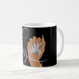 Nail Boss, nail Technician, long nails, Holograph Coffee Mug
