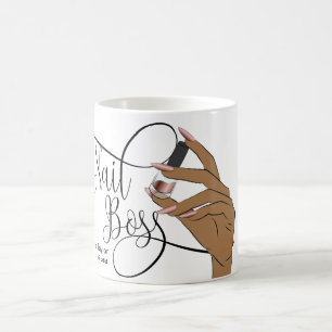 Nail Boss, nail Technician, long nails, manicure C Coffee Mug