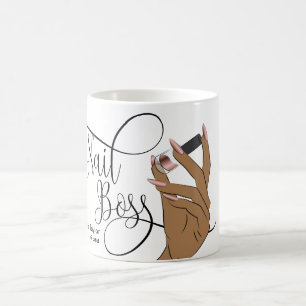 Nail Boss, nail Technician, long nails, manicure C Coffee Mug