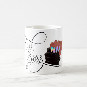 Nail Boss, nail Technician, long nails, manicure C Coffee Mug