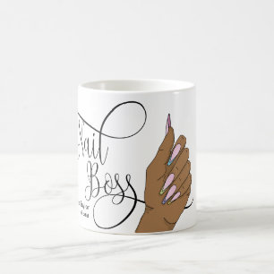 Nail Boss, nail Technician, long nails, manicure C Coffee Mug