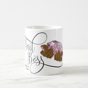 Nail Boss, nail Technician, long nails, manicure C Coffee Mug