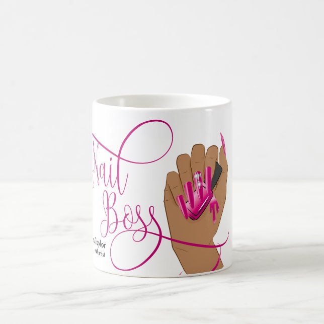 Nail Boss, nail Technician, long nails, manicure Coffee Mug (Center)