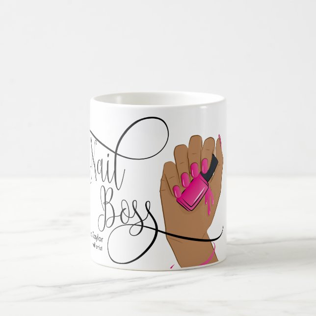 Nail Boss, nail Technician, long nails, manicure Coffee Mug (Center)