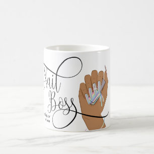 Nail Boss, nail Technician, long nails, manicure Coffee Mug