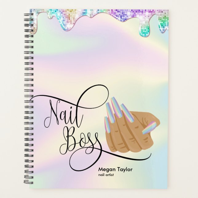 Nail Boss, nail Technician, long nails, manicure P Planner (Front)