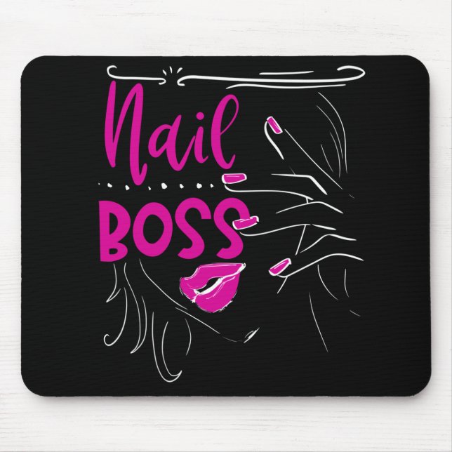 Nail Boss Tech Technician Manicurist Funny Gift Mouse Pad (Front)