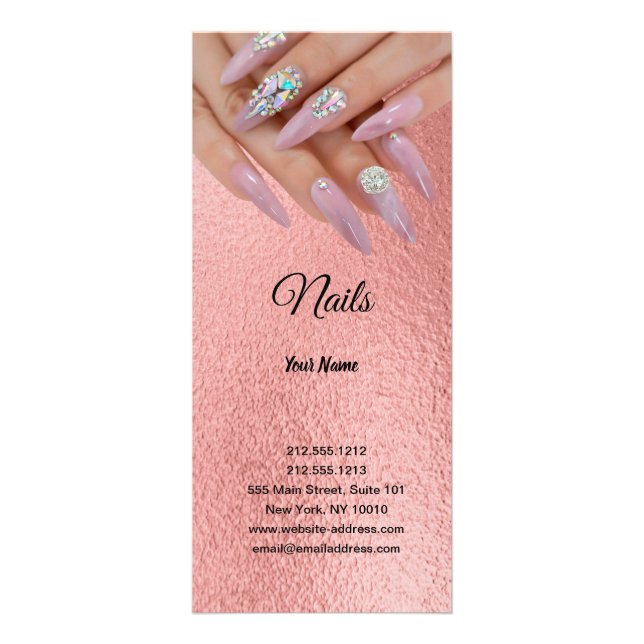 Nail business personalized rack card (Front)