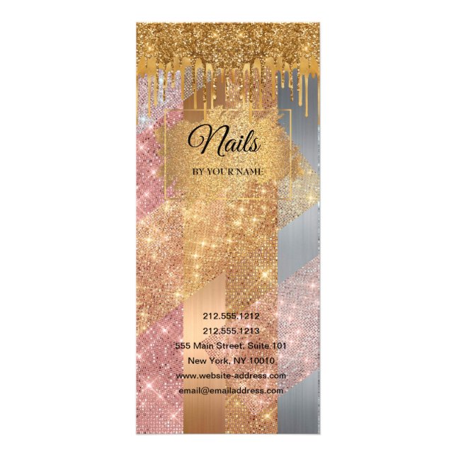 Nail business personalized rack card (Front)